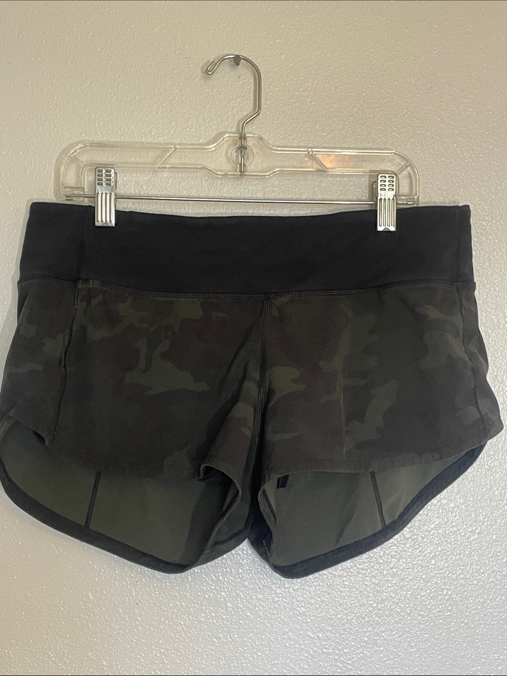 lululemon athletica Olive Green Camo Athletic Shorts